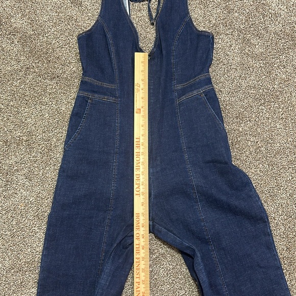 Pilcro by Anthropologie Modern Sportsuit romper denim jumpsuit size 6 women’s - Picture 8 of 16